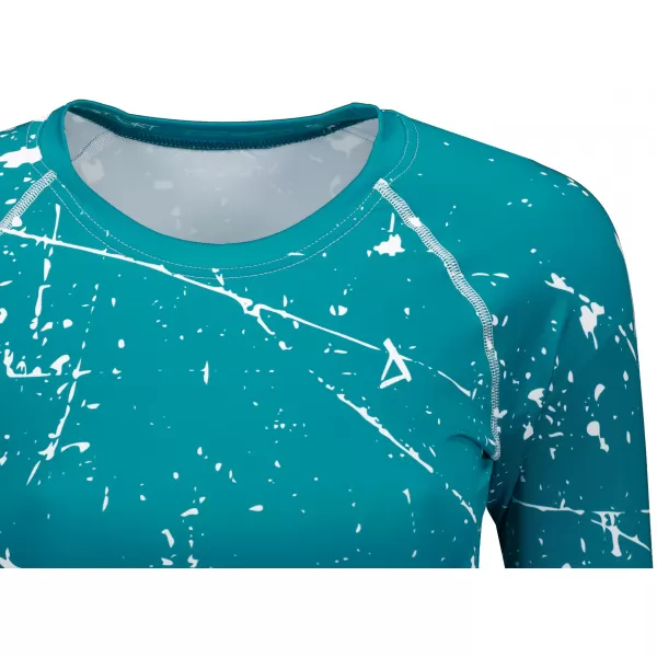  Hochwertiges Funktions-Crop-Top mit langen Ärmeln für Damen ALTISPORT VOJ/ALW034TR04 SMARAGD 
