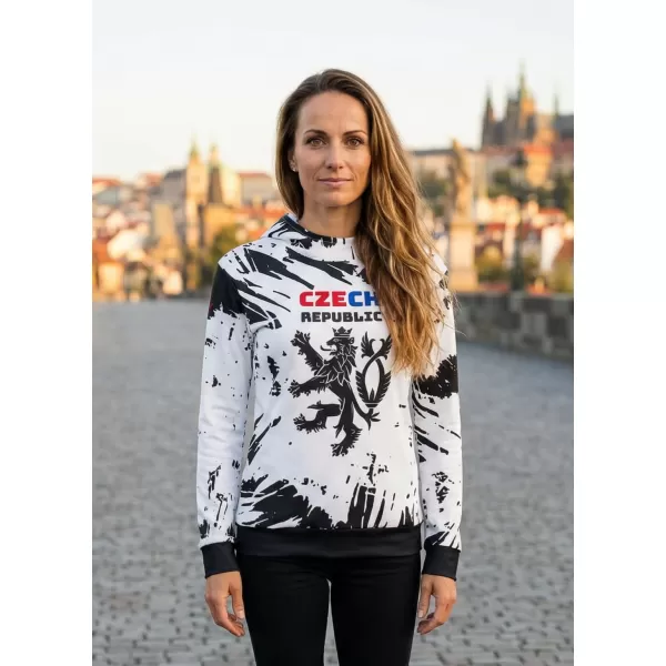  Hochwertiges Funktions-Sweatshirt für Damen ALTISPORT VOJ/ALW036MI01 ABSTRAKTION WEIß 