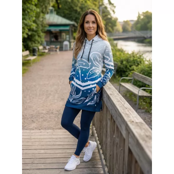  Hochwertiges Funktions-Sweatshirt für Damen ALTISPORT VOJ/ALW045MI03 MARINEBLAU/WEIß 