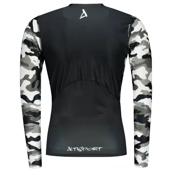  Funktionelle Kompression von Männern t -Shirt Premium ALTISPORT VOJ/ALM038TR03 SCHWARZ UND WEIß 