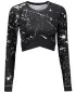 Hochwertiges Funktions-Crop-Top mit langen Ärmeln für Damen ALTISPORT VOJ/ALW034TR04 SCHWARZ