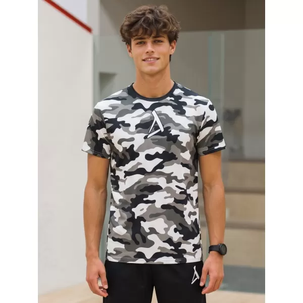  Funktionelles Premium-T-Shirt für Herren ALTISPORT VOJ/ALM038TR01 SCHWARZ UND WEIß 