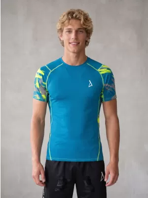 Hochwertiges Funktions-Kompressions-T-Shirt mit kurzen Ärmeln für Herren ALTISPORT VOJ/ALM039TR04 KEROSIN
