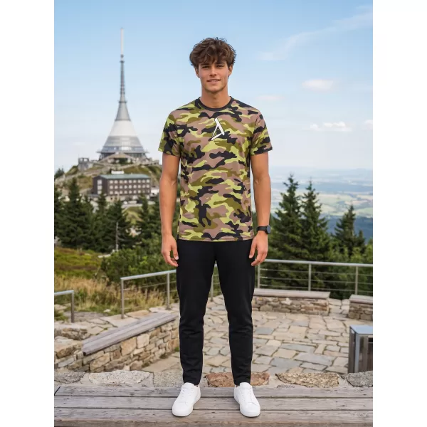  Funktionelles Premium-T-Shirt für Herren ALTISPORT VOJ/ALM038TR01 SCHWARZ UND GRÜN 