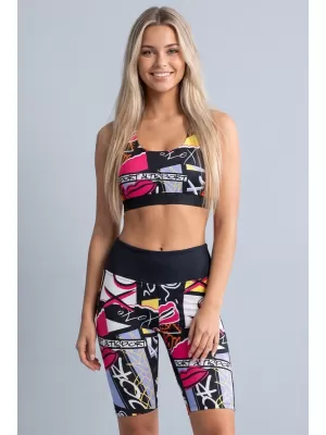 Hochwertige Damen-Funktionsleggings oberhalb des Knies ALTISPORT VOJ/ALW041LEG02 SCHWARZ