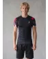 Hochwertiges Funktions-Kompressions-T-Shirt mit kurzen Ärmeln für Herren ALTISPORT VOJ/ALM039TR04 SCHWARZ UND ROT