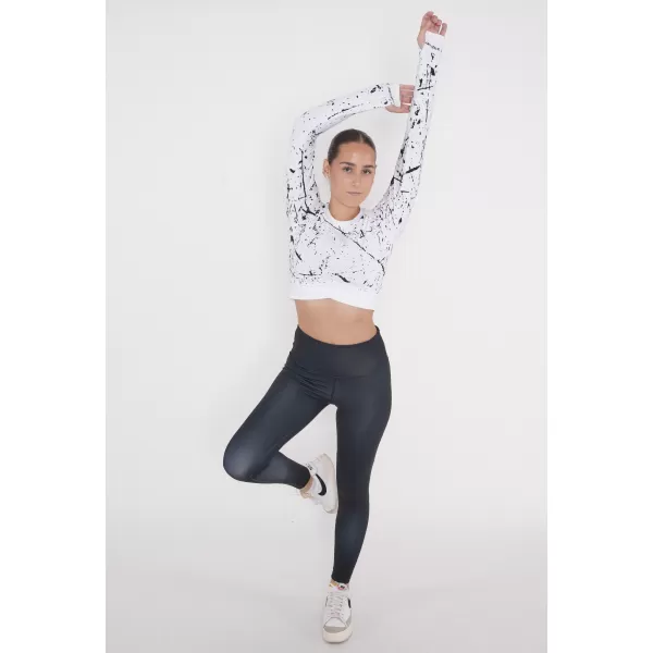  Hochwertiges Funktions-Crop-Top mit langen Ärmeln für Damen ALTISPORT VOJ/ALW034TR04 WEIß 