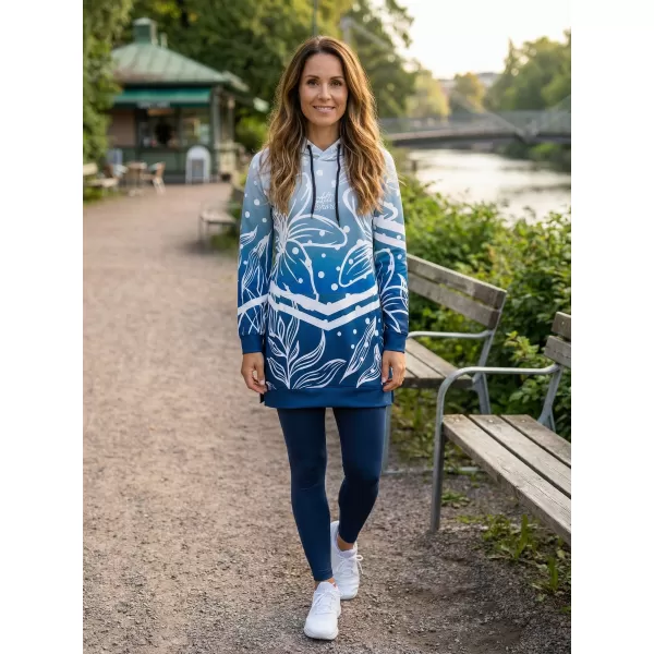  Hochwertiges Funktions-Sweatshirt für Damen ALTISPORT VOJ/ALW045MI03 MARINEBLAU/WEIß 