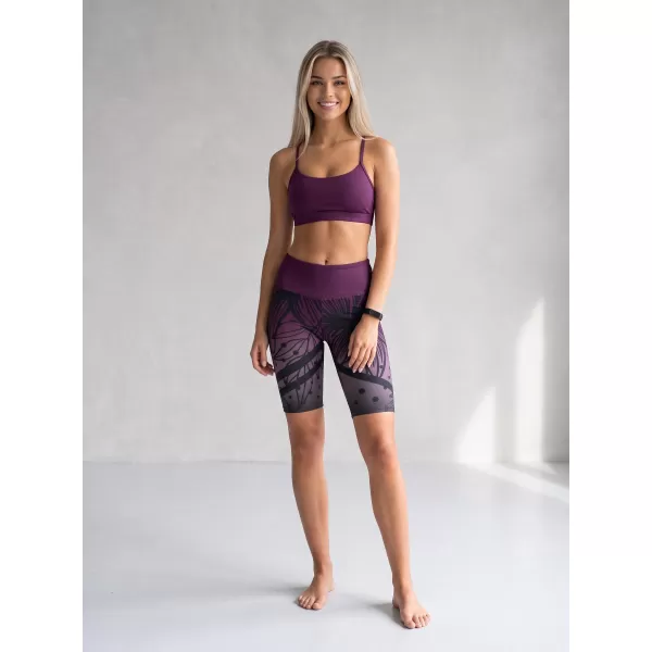  Hochwertige Damen-Funktionsleggings oberhalb des Knies ALTISPORT VOJ/ALW045LEG02 LILA/SCHWARZ 
