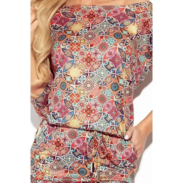  Kleid NUMOCO A13-142 ČERVENÁ VZOR ROT 
