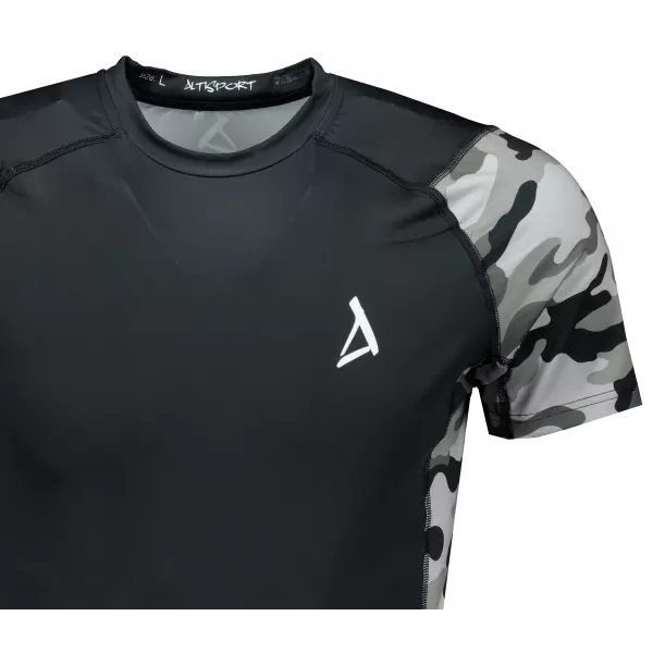  Hochwertiges Funktions-Kompressions-T-Shirt mit kurzen Ärmeln für Herren ALTISPORT VOJ/ALM038TR04 GRAU 
