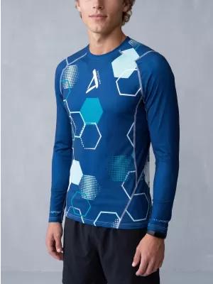 Hochwertiges funktionelles Kompressions-T-Shirt für Herren ALTISPORT VOJ/ALM037TR03 NAVY BLAU