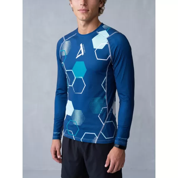  Hochwertiges funktionelles Kompressions-T-Shirt für Herren ALTISPORT VOJ/ALM037TR03 NAVY BLAU 