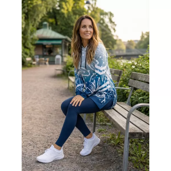  Hochwertiges Funktions-Sweatshirt für Damen ALTISPORT VOJ/ALW045MI03 MARINEBLAU/WEIß 