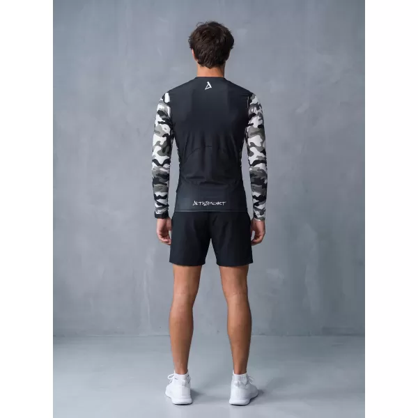  Funktionelle Kompression von Männern t -Shirt Premium ALTISPORT VOJ/ALM038TR03 SCHWARZ UND WEIß 