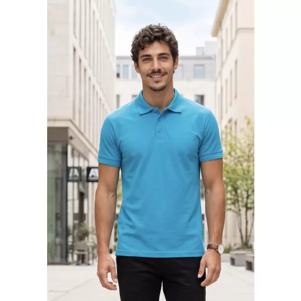  Herren-T-Shirt mit Kragen ALTISPORT NoPrint NP/ALM302 TÜRKIS 