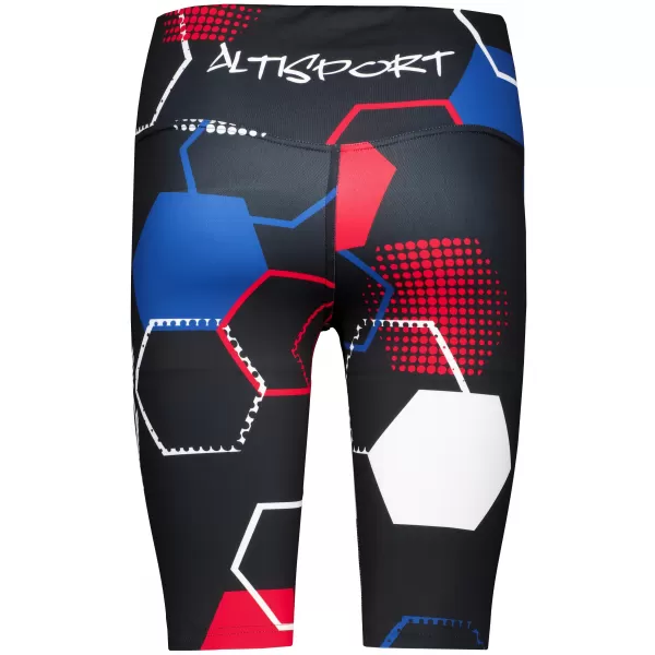  Hochwertige Damen-Funktionsleggings oberhalb des Knies ALTISPORT VOJ/ALW036LEG02 HEXA SCHWARZ 