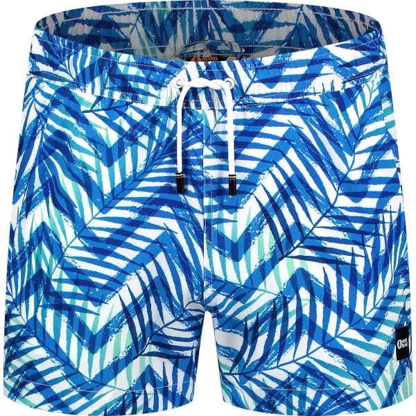  Badeshorts für Herren NORDBLANC RAINFOREST NBSPM8019 WEIß BLAU 