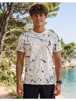 Funktionelles Premium-T-Shirt für Herren ALTISPORT VOJ/ALM034TR01 WEIß