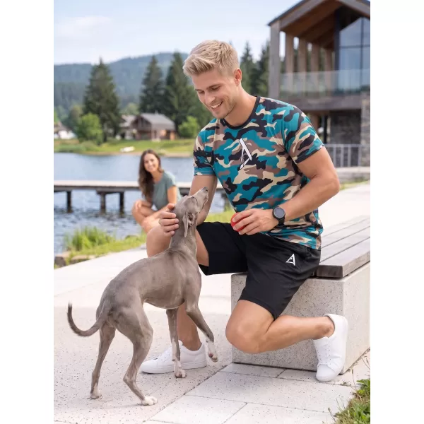  Funktionelles Premium-T-Shirt für Herren ALTISPORT VOJ/ALM038TR01 KEROSIN/BRAUN 