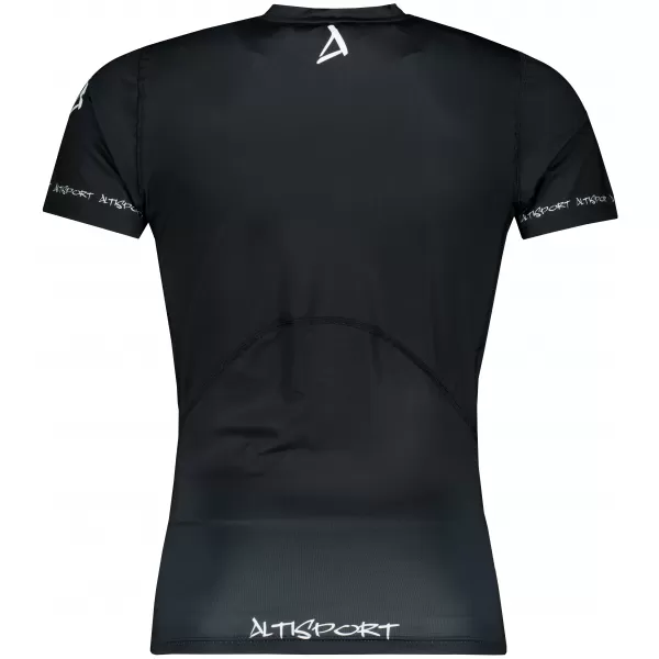  Hochwertiges Funktions-Kompressions-T-Shirt mit kurzen Ärmeln für Herren ALTISPORT VOJ/ALM000TR04 SCHWARZ 