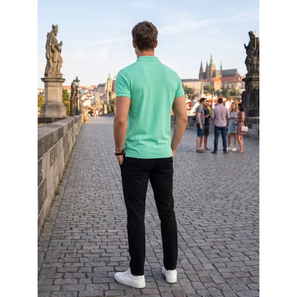  Herren-T-Shirt mit Kragen ALTISPORT NoPrint NP/ALM302 MINZE 