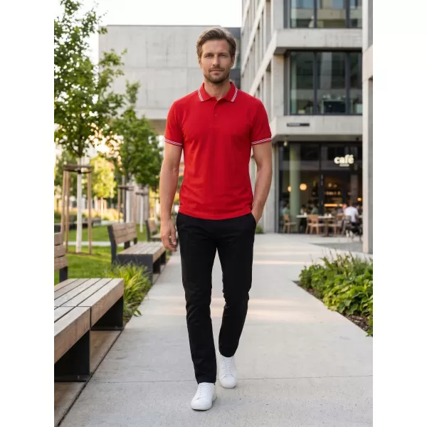  Herren-T-Shirt mit Kragen ALTISPORT NoPrint NP/ALM912 ROT 