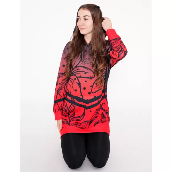  Hochwertiges Funktions-Sweatshirt für Damen ALTISPORT VOJ/ALW045MI03 ROT UND SCHWARZ 