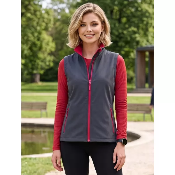  Softshellweste für Damen ALTISPORT NoPrint NP/ALW7211NJ EISENGRAU/ROT 