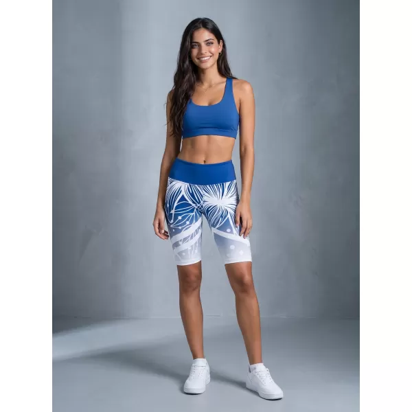  Hochwertige Damen-Funktionsleggings oberhalb des Knies ALTISPORT VOJ/ALW045LEG02 MARINEBLAU/WEIß 