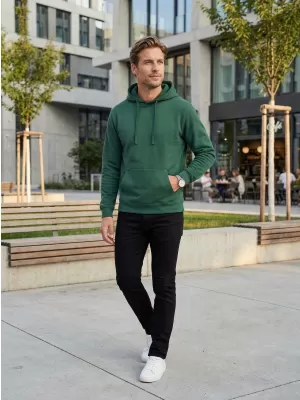 Herren-Sweatshirt ALTISPORT NoPrint NP/ALM679NJ DUNKELGRÜN