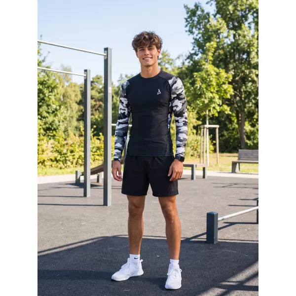  Funktionelle Kompression von Männern t -Shirt Premium ALTISPORT VOJ/ALM038TR03 SCHWARZ UND WEIß 