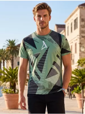 Funktionelles Premium-T-Shirt für Herren ALTISPORT VOJ/ALM044TR01 KHAKI/MILITÄR