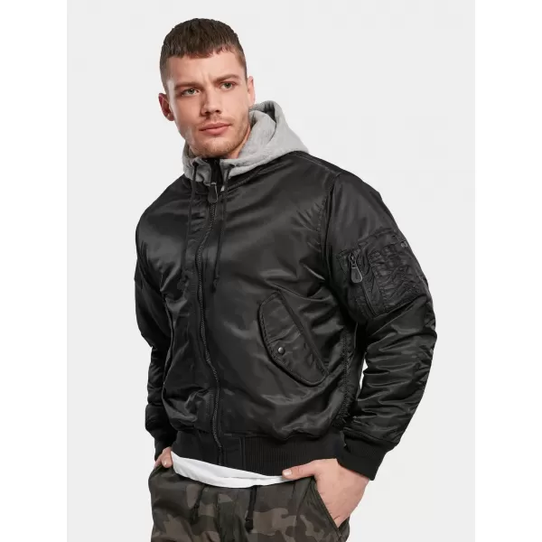  Jacke BRANDIT HOODED MA BD3150 SCHWARZ/GRAU 