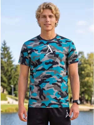 Funktionelles Premium-T-Shirt für Herren ALTISPORT VOJ/ALM038TR01 KEROSIN/SCHWARZ