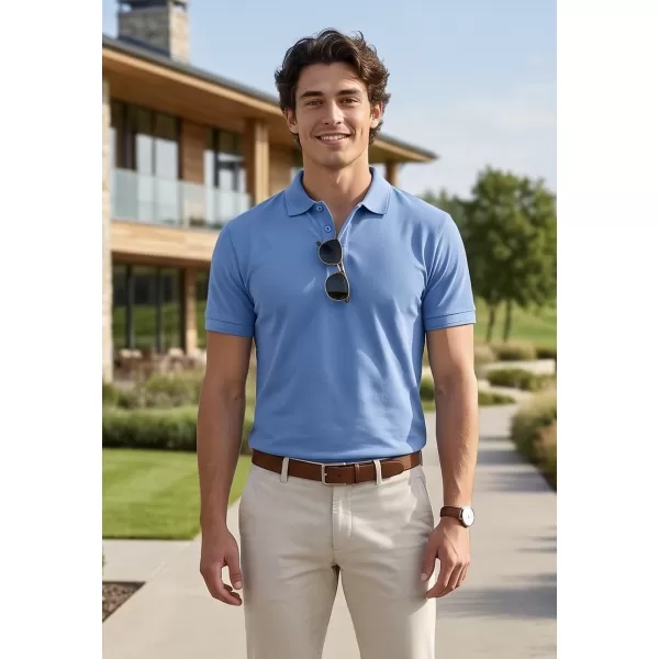 Herren-T-Shirt mit Kragen ALTISPORT NoPrint NP/ALM302 HIMMELBLAU 