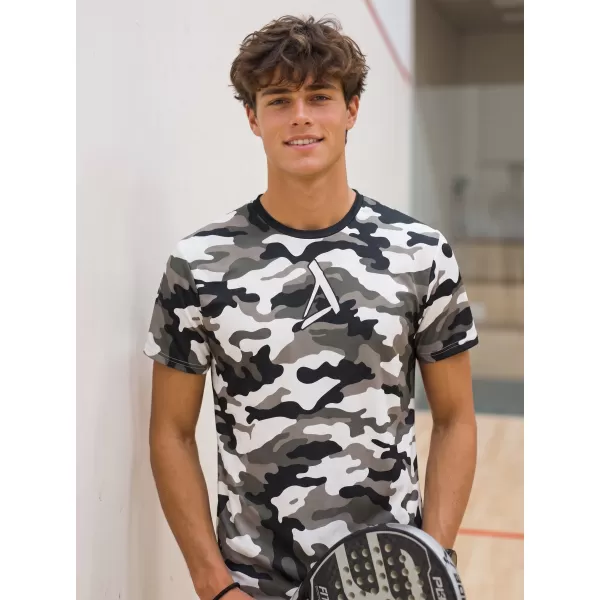  Funktionelles Premium-T-Shirt für Herren ALTISPORT VOJ/ALM038TR01 SCHWARZ UND WEIß 