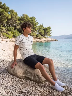 Funktionelles Premium-T-Shirt für Herren ALTISPORT VOJ/ALM034TR01 WEIß