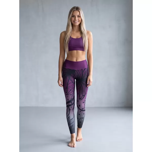  Lange Premium-Funktionsleggings für Damen ALTISPORT VOJ/ALW045LEG01 LILA/SCHWARZ 