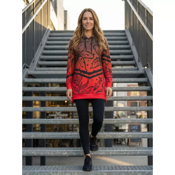  Hochwertiges Funktions-Sweatshirt für Damen ALTISPORT VOJ/ALW045MI03 ROT UND SCHWARZ 