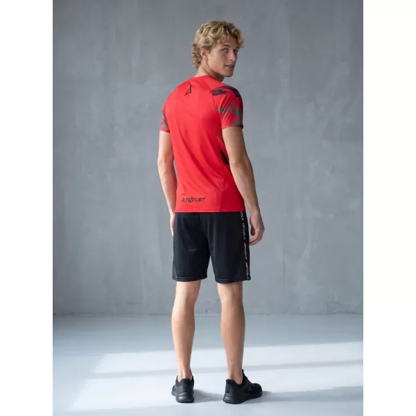  Hochwertiges Funktions-Kompressions-T-Shirt mit kurzen Ärmeln für Herren ALTISPORT VOJ/ALM039TR04 ROT 