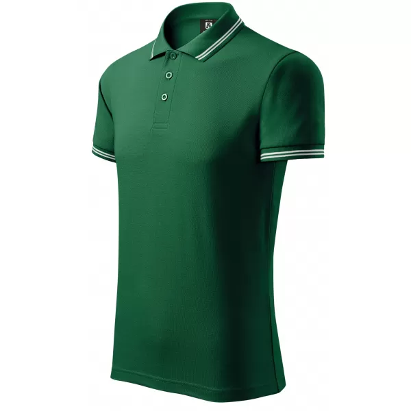  Herren-T-Shirt mit Kragen ALTISPORT NoPrint NP/ALM912 DUNKELGRÜN 