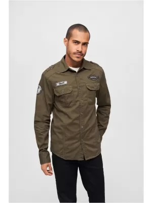 Hemd BRANDIT LUIS VINTAGE BD4023 OLIVE