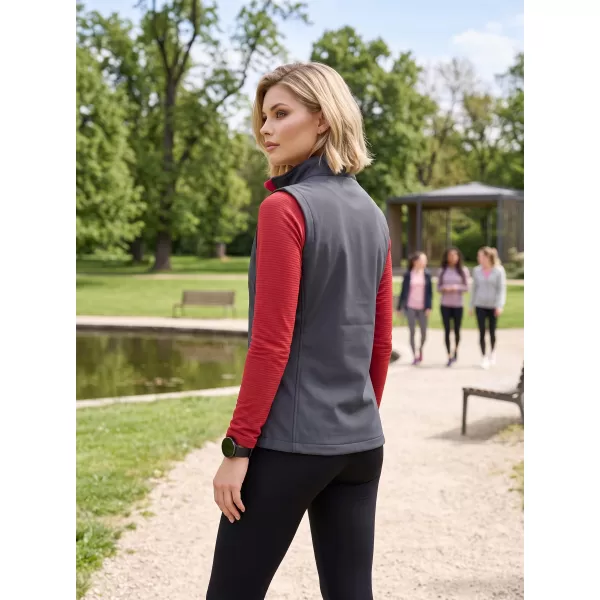  Softshellweste für Damen ALTISPORT NoPrint NP/ALW7211NJ EISENGRAU/ROT 