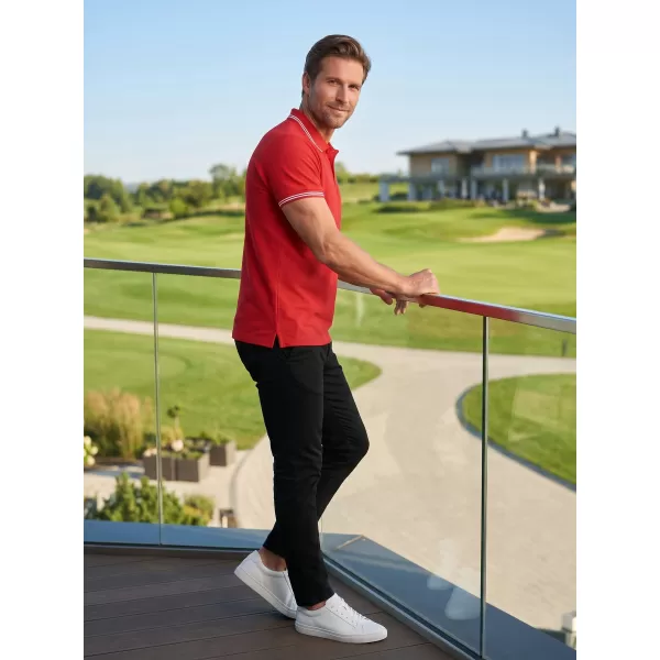  Herren-T-Shirt mit Kragen ALTISPORT NoPrint NP/ALM912 ROT 