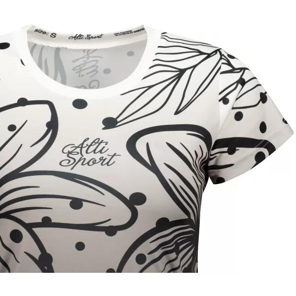  Hochwertiges Funktions-T-Shirt für Damen ALTISPORT VOJ/ALW045TR01 SCHWARZ UND WEIß 