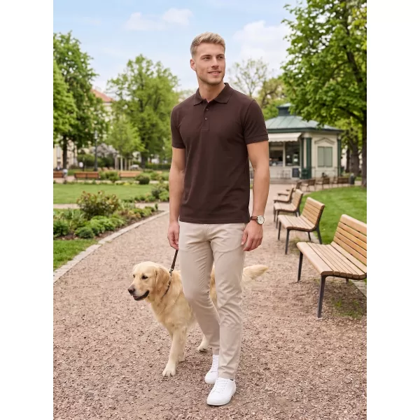  Herren-T-Shirt mit Kragen ALTISPORT NoPrint NP/ALM302 KAFFEE 