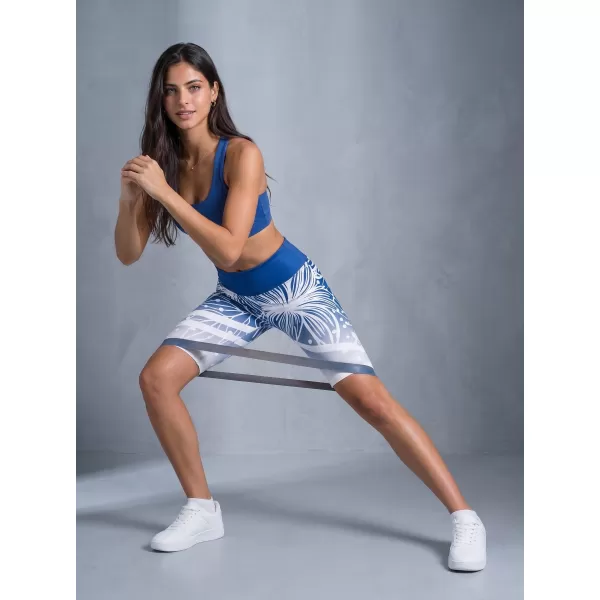  Hochwertige Damen-Funktionsleggings oberhalb des Knies ALTISPORT VOJ/ALW045LEG02 MARINEBLAU/WEIß 