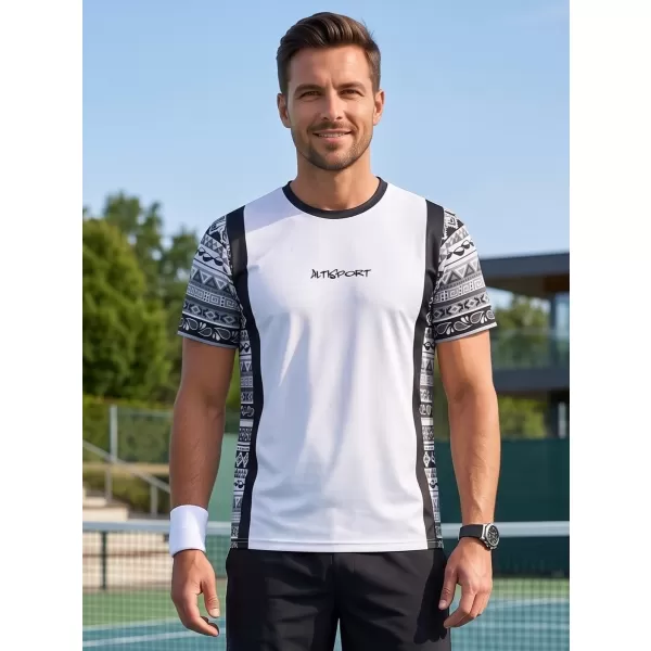  Funktionelles Premium-T-Shirt für Herren ALTISPORT VOJ/ALM043TR01 WEIß 
