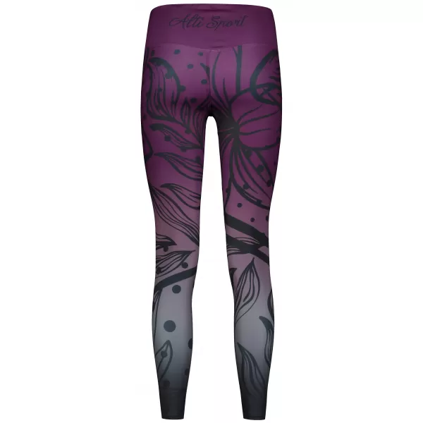  Lange Premium-Funktionsleggings für Damen ALTISPORT VOJ/ALW045LEG01 LILA/SCHWARZ 